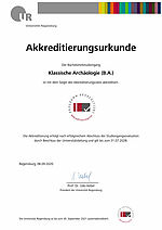 Akkreditierungsurkungde Teilstudiengang Klassische Archäologie B.A.
