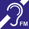 Stilisiertes Ohr, Schriftzug FM