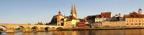 Uferpanorama von Regensburg